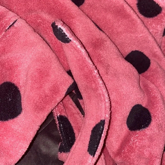 Pink Victoria’s Secret cozy pink polka dot soft Begonia robe Sz XS - Picture 10 of 15
